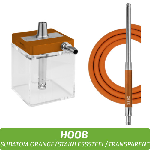 Кальян Hoob subAtom - Orange/StainlessSteel/CubeTransparent