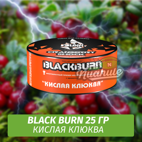 Табак Black Burn 25 гр Cranberry Shock (Кислая клюква)