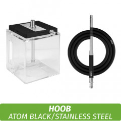 Кальян Hoob Atom - Black/StainlessSteel/CubeTransparent