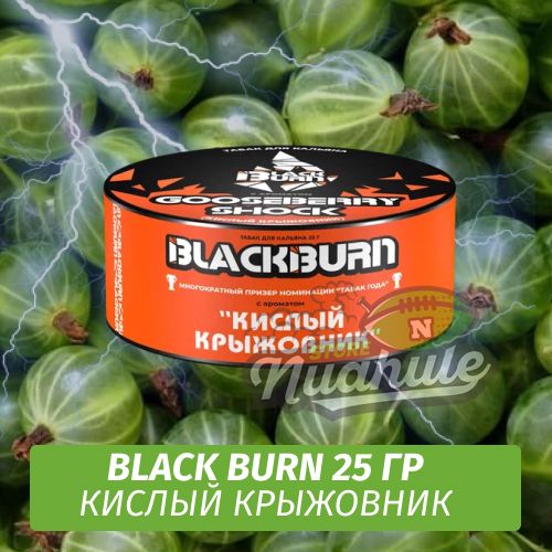 Табак Black Burn 25 гр Gooseberry Shock (Кислый Крыжовник)