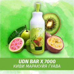UDN BAR X - Kiwi Passion Fruit Guava 7000 (Одноразовая электронная сигарета)