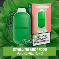 Одноразовая ЭС Starline Midi Арбуз-Яблоко 7000