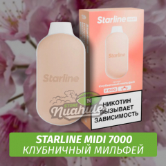 Одноразовая ЭС Starline Midi Клубничный Мильфей 7000