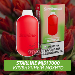 Одноразовая ЭС Starline Midi Клубничный Мохито 7000