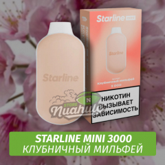 Одноразовая ЭС Starline Mini Клубничный Мильфей 3000