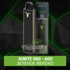 Ignite V6 - Green Apple (Одноразовая ЭС) 600 (М)