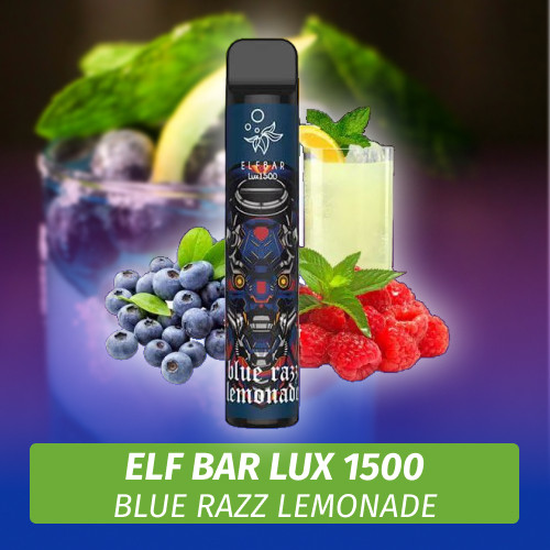 Одноразовая электронная сигарета Elf Bar LUX - Blue Razz Lemonade 1500